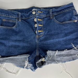 Old Navy Boyfriend Exposed Button Fly Jean Shorts (Sz 8)